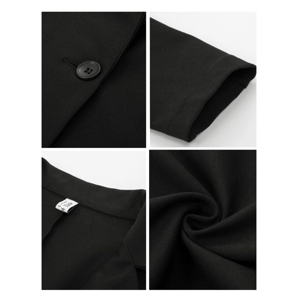 Kate Kasin Stretchy Casual Blazer – Black, Size XL (1-Button Closure) - Picture 5 of 14